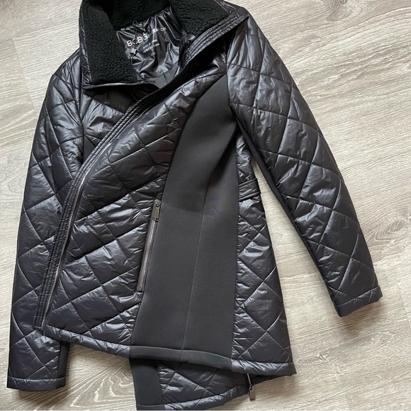 *NWT BCBGeneration Semi-Puffer Semi-Fitted Hooded Diamond Puffer Coat - Picture 7 of 11